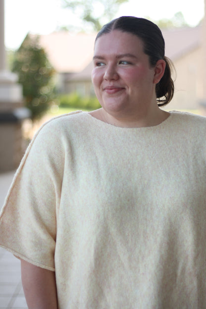 Short Sleeve Oversized Knit Sweater