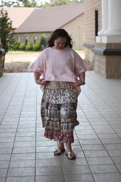 Short Sleeve Oversized Knit Sweater