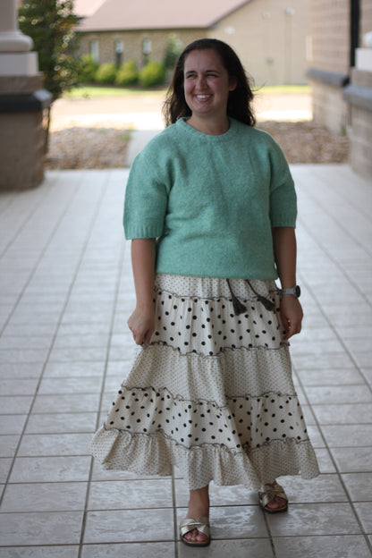 Soft Knit Short Sleeve Sweater