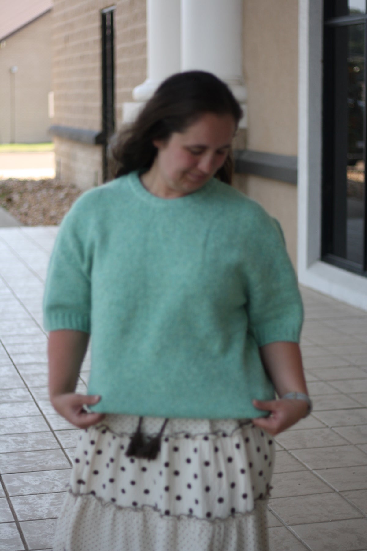 Soft Knit Short Sleeve Sweater