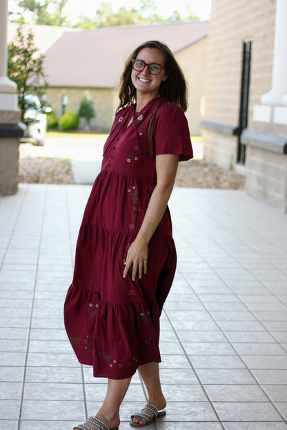 Cross Stitch Maxi Dress