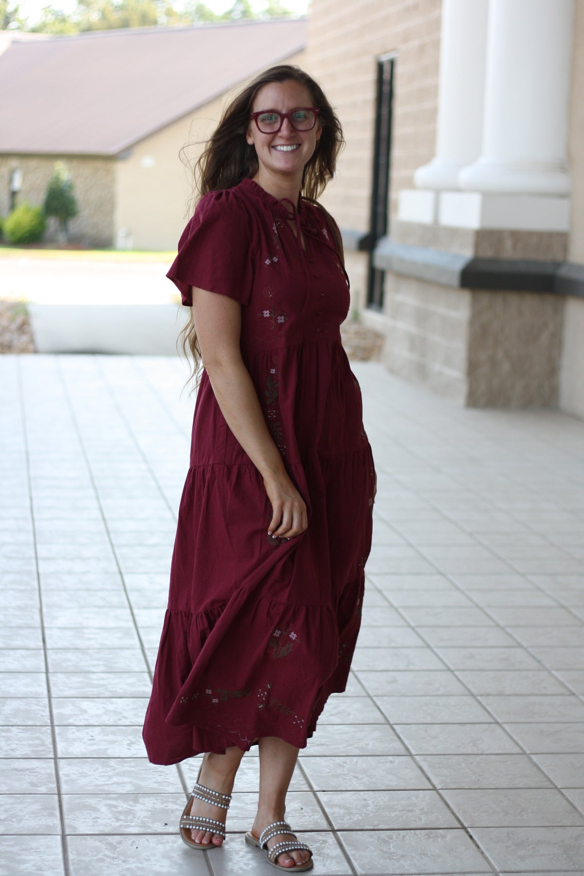 Cross Stitch Maxi Dress