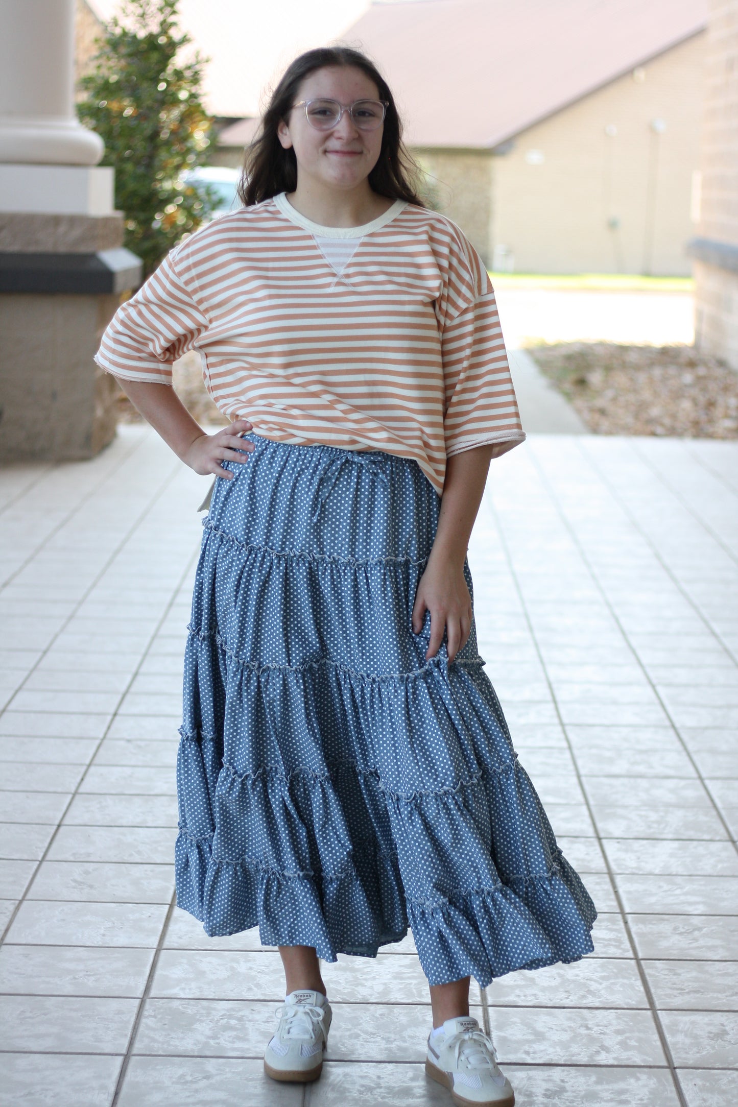 Striped French Terry Top