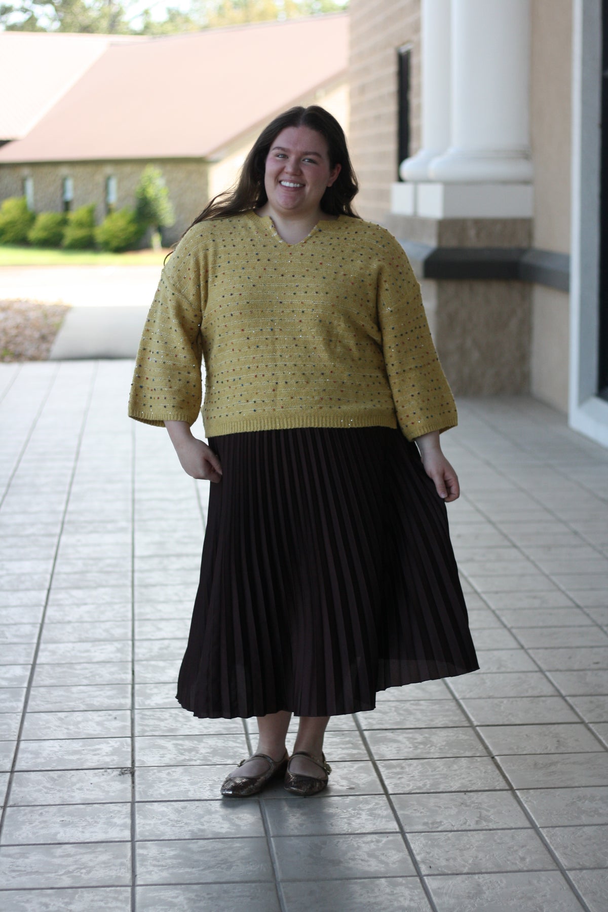 Multicolor Mini Pompom Sweater