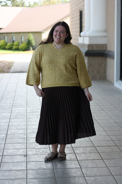 Multicolor Mini Pompom Sweater