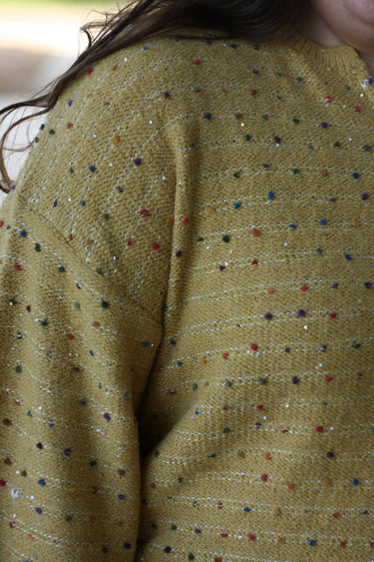 Multicolor Mini Pompom Sweater
