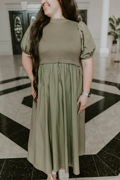 Knit Bodice Dress
