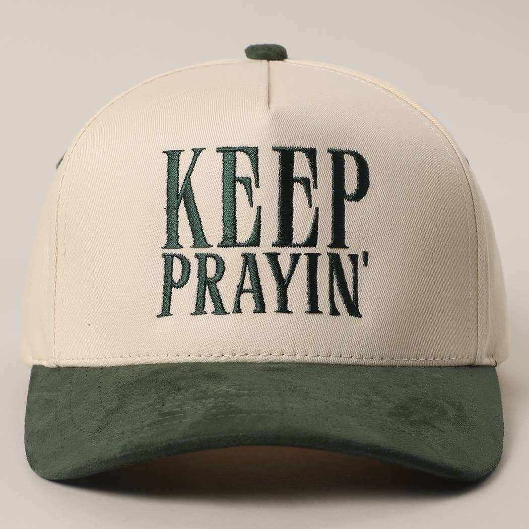 KEEP PRAYIN' Canvas Trucker Hat
