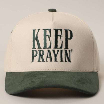 KEEP PRAYIN' Canvas Trucker Hat