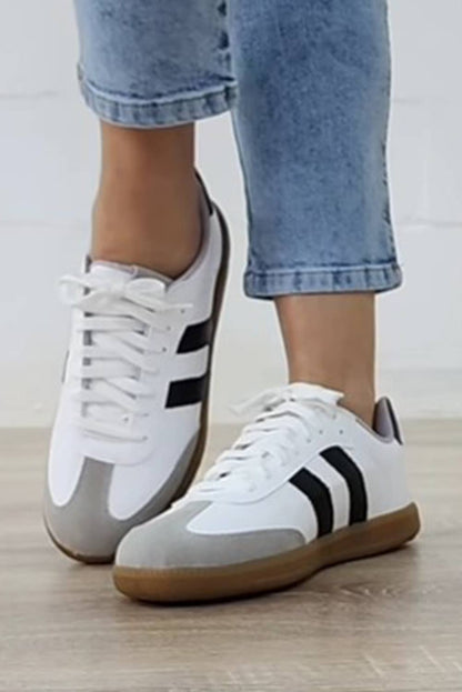 Striped Lace-up Sneakers