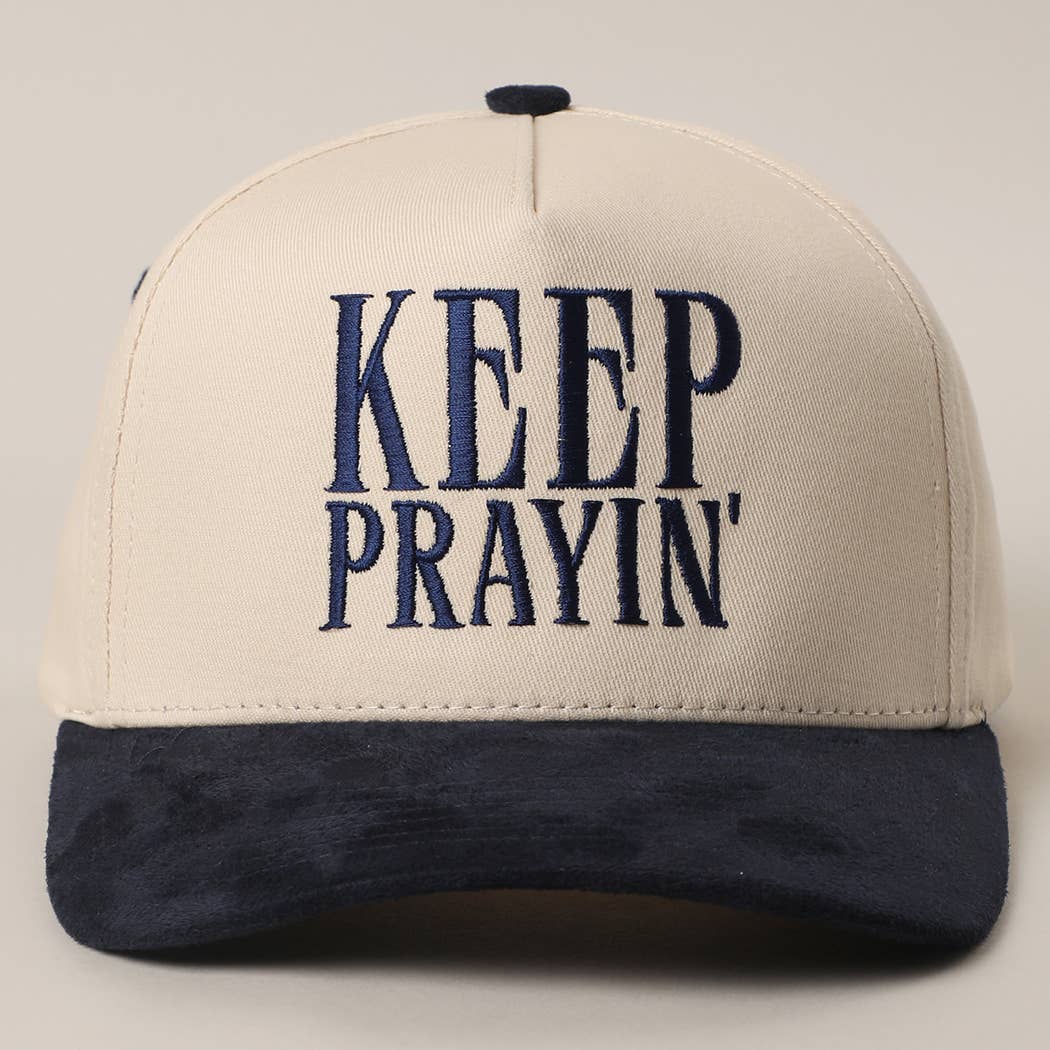 KEEP PRAYIN' Canvas Trucker Hat