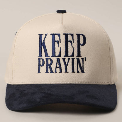 KEEP PRAYIN' Canvas Trucker Hat