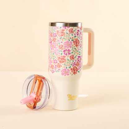 40 oz Tumbler-Secret Garden Pink