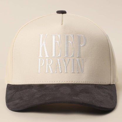 KEEP PRAYIN' Canvas Trucker Hat