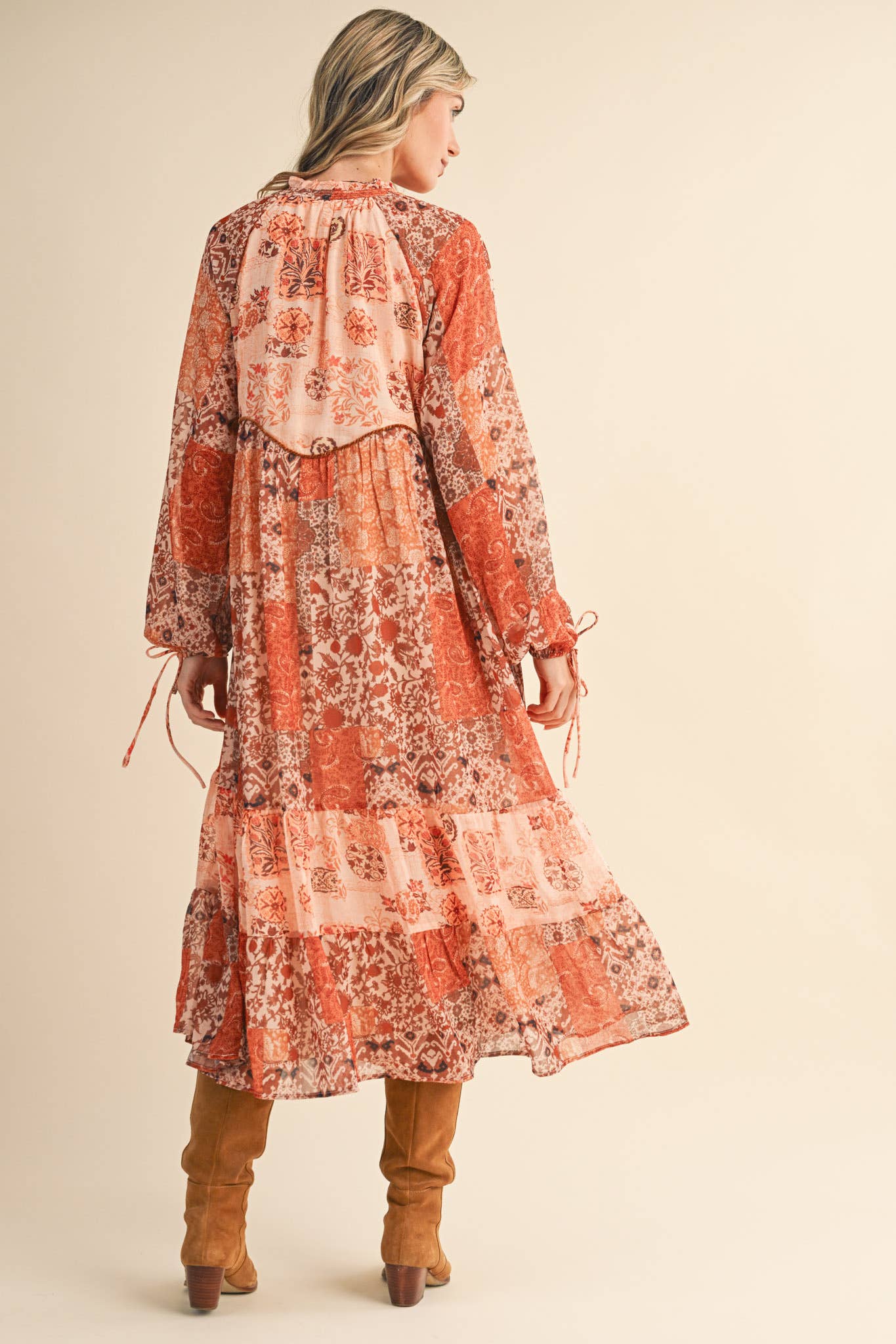 Patchwork Midi Dress