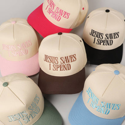 "JESUS SAVES I SPEND" Trucker Hat