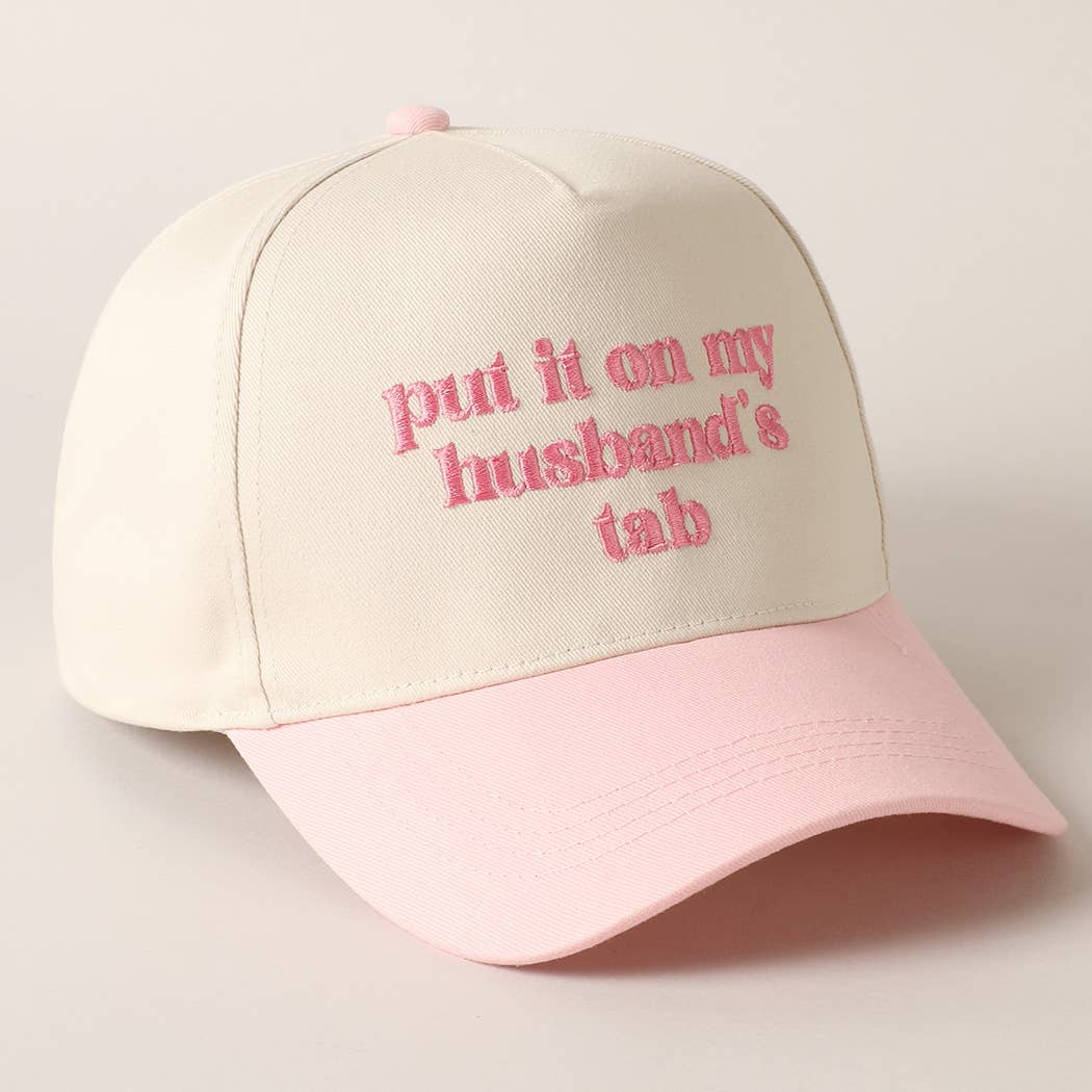 Put it on my husband's tab Canvas Cap