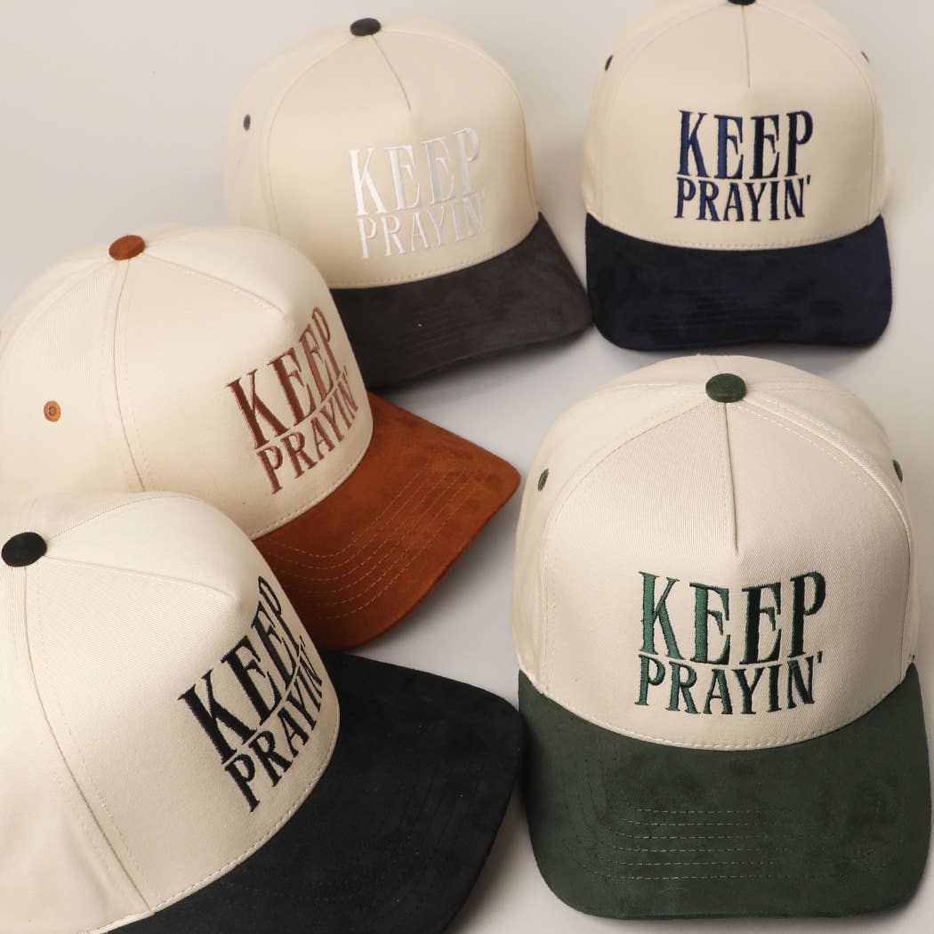 KEEP PRAYIN' Canvas Trucker Hat