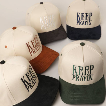 KEEP PRAYIN' Canvas Trucker Hat