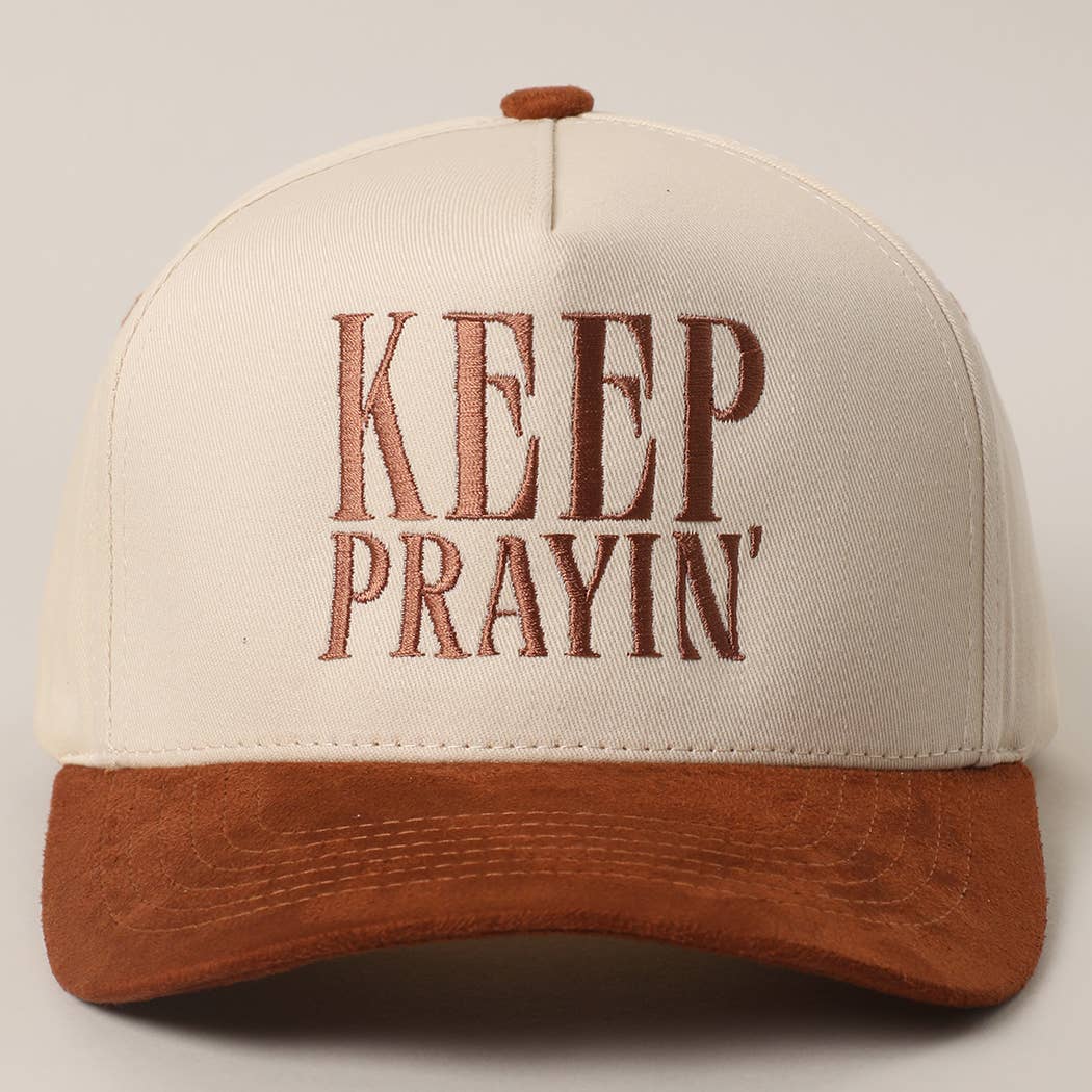 KEEP PRAYIN' Canvas Trucker Hat