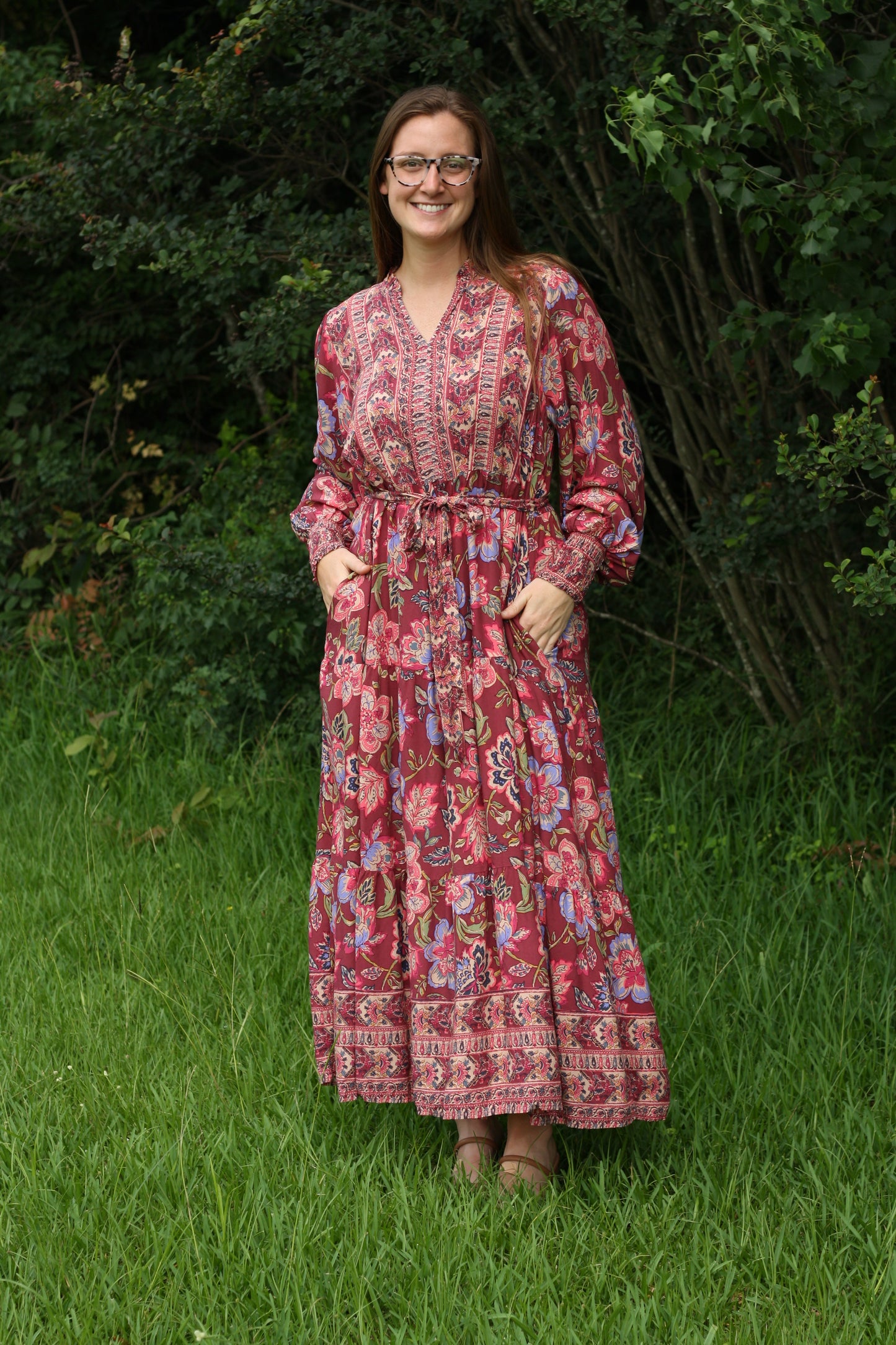 Dark Floral Maxi Dress