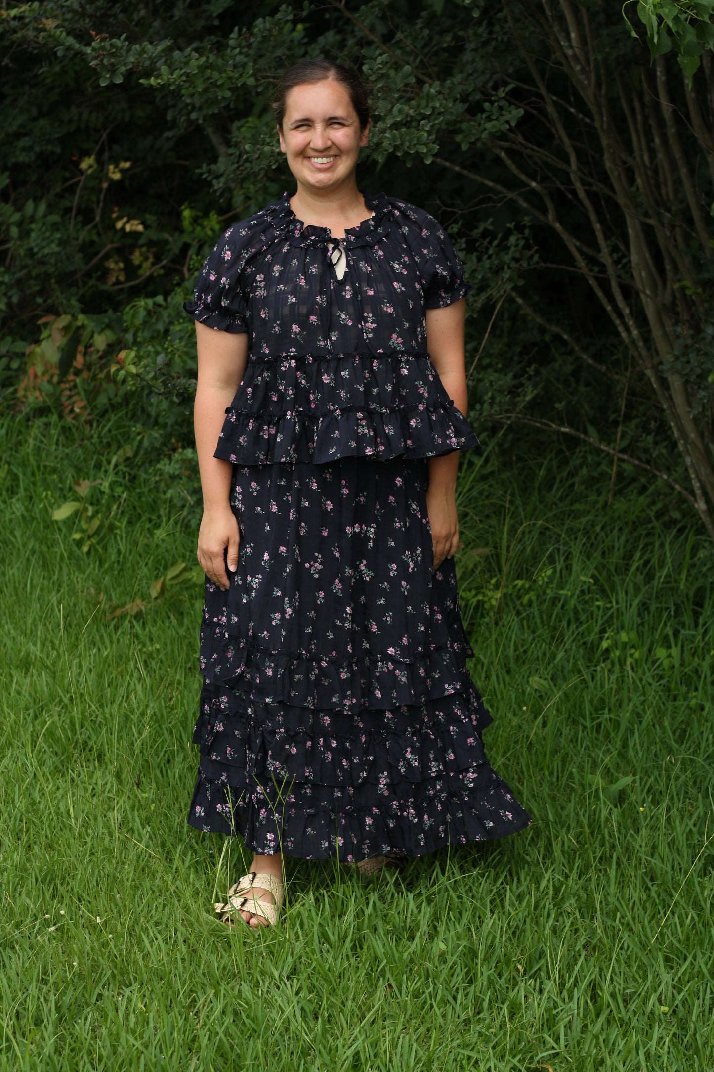 Ditsy Floral Ruffle Skirt Set