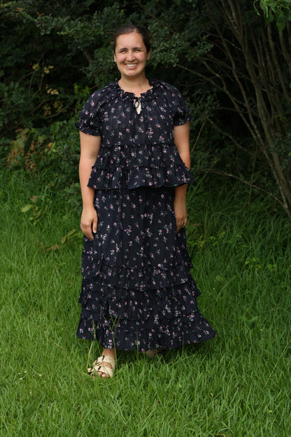 Ditsy Floral Ruffle Skirt Set
