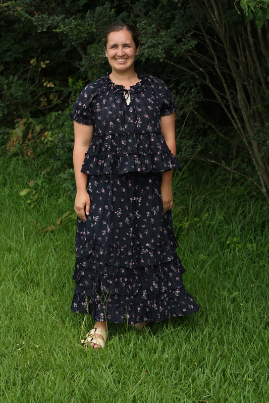 Ditsy Floral Ruffle Skirt Set