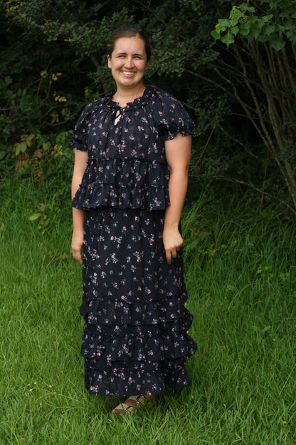 Ditsy Floral Ruffle Skirt Set