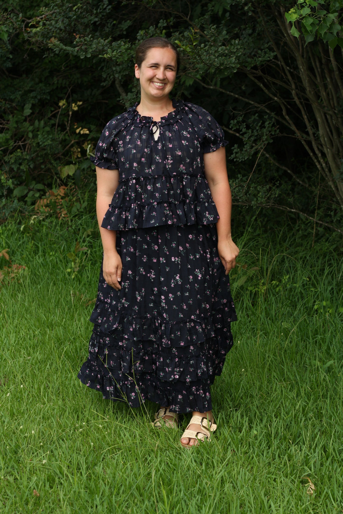 Ditsy Floral Ruffle Skirt Set