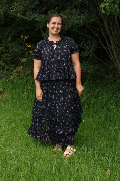Ditsy Floral Ruffle Skirt Set