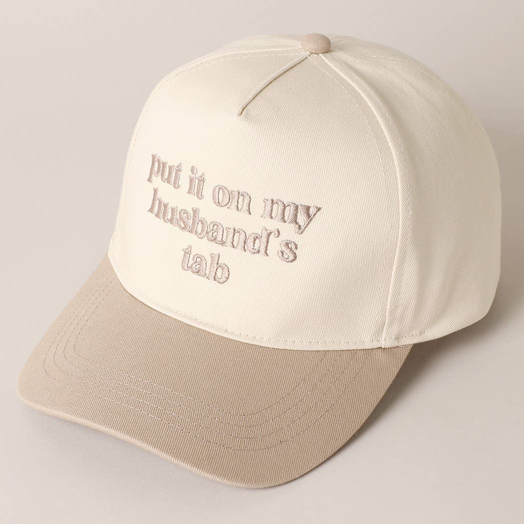 Put it on my husband's tab Canvas Cap